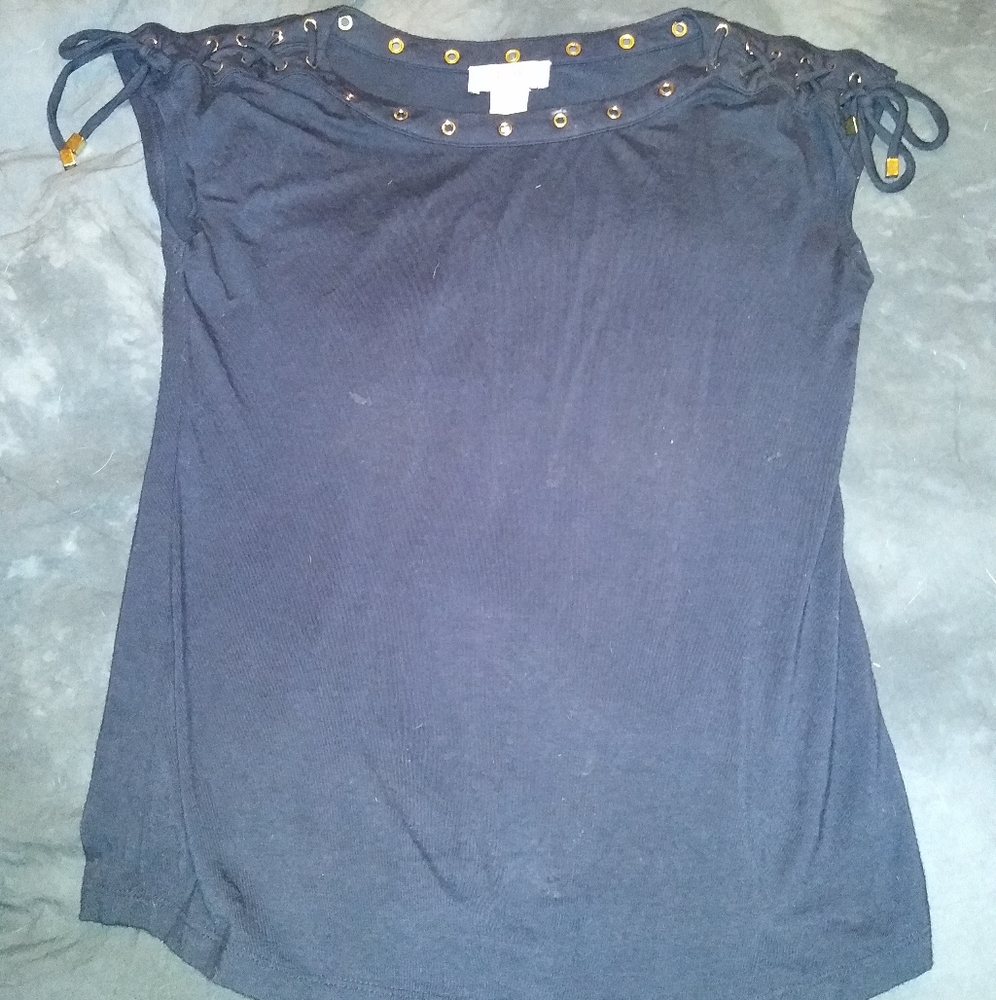 Black lace up top,size S